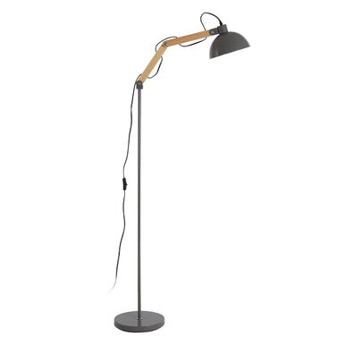 Blair Grey Wood And Metal Floor Lamp