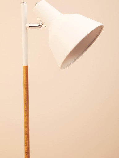 Bryant White Wood And Metal Floor Lamp