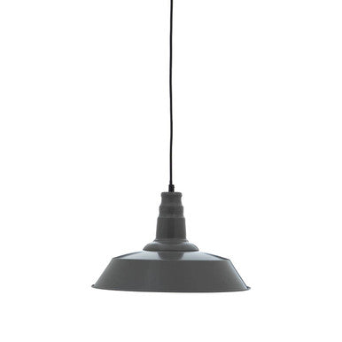 Dark gray pendant light on a white background