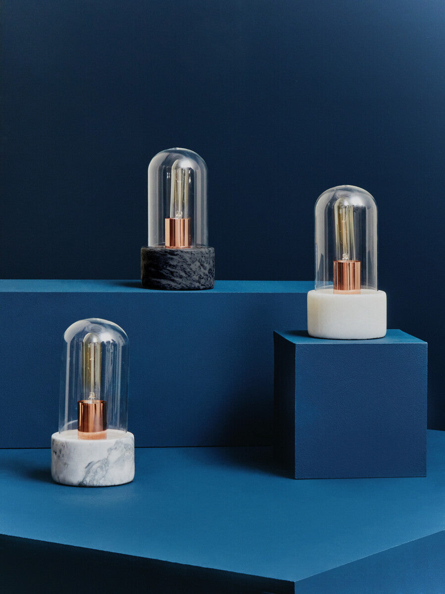 Lamonte Bell Lamp with Grey Marble Base