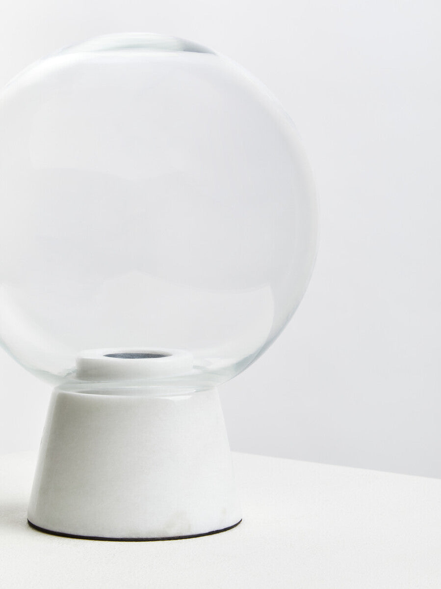 Lamonte Globe Lamp with White Marble Base