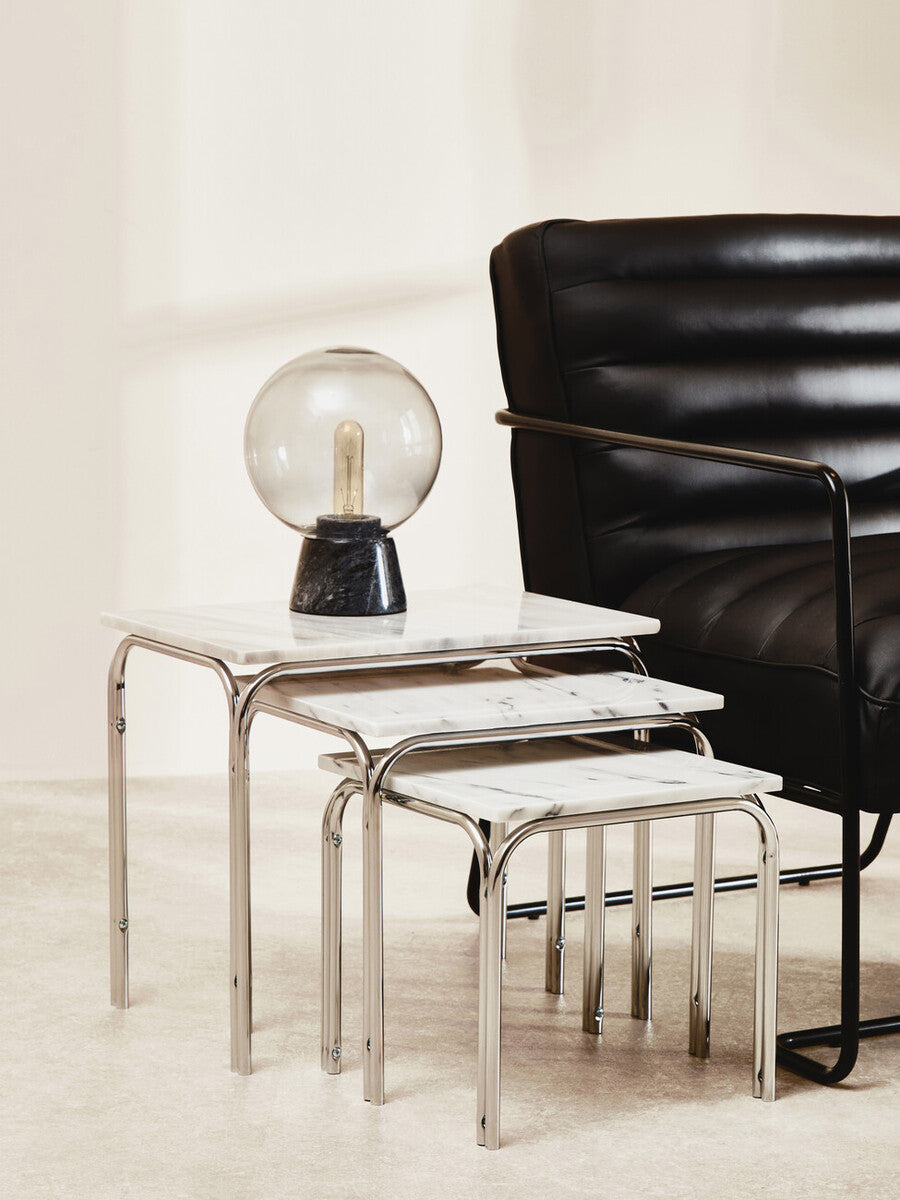 Lamonte Globe Lamp with Black Marble Base