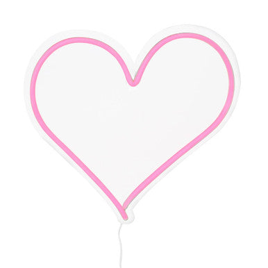 Heart-shaped balloon with pink outline on a white background