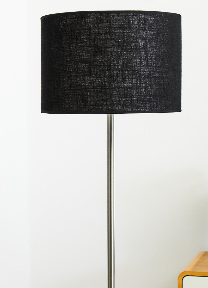 Forma Black Waffle Effect Shade Floor Lamp