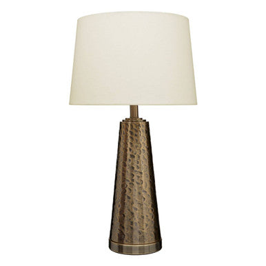 Spiridon Antique Brass Finish Table Lamp With Cream Shade - image 1