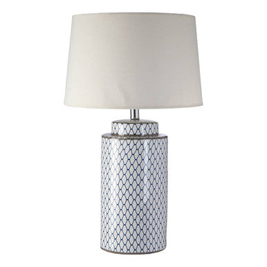 Sorino Ceramic Table Lamp With Cream Shade - image 1