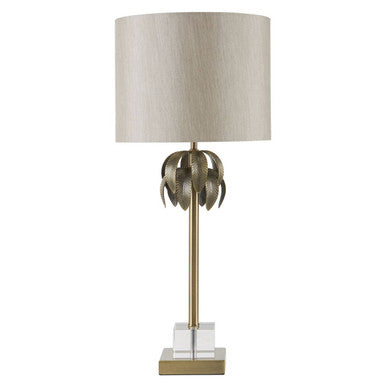 Herta Antique Brass Palm Tree Design Table Lamp - image 4