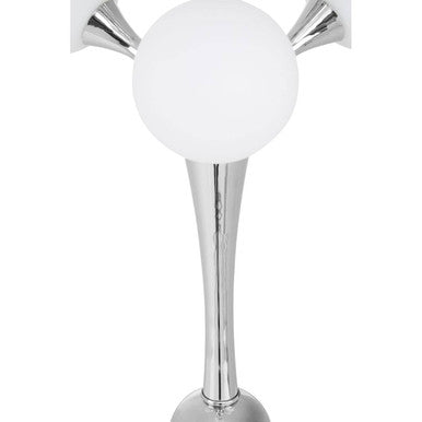Heba Chrome 6 Light Table Lamp with Glass Shades - image 4