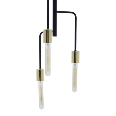 Lagona 3 Bulb Gold And Black Pendant Light