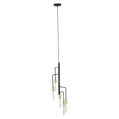 Lagona 5 Bulb Gold And Black Pendant Light