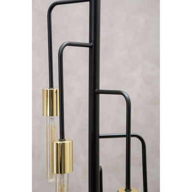 Lagona 5 Bulb Gold And Black Pendant Light