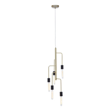 Lagona 5 Bulb Antique Brass Pendant Light