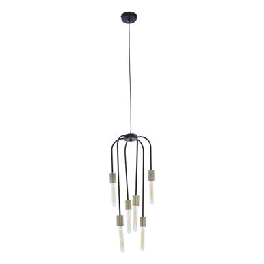 Lagona 6 Bulb Black Pendant Light