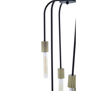 Lagona 6 Bulb Black Pendant Light