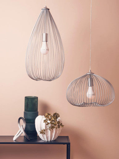 Lavis Teardrop Silver Pendant Light