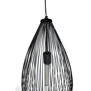 Lavis Teardrop Black Finish Pendant Light