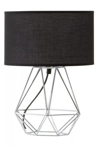 Wyra Black And Chrome Finish Table Lamp