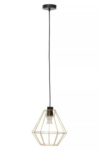 Wyra Champagne Gold Cage Pendant Light