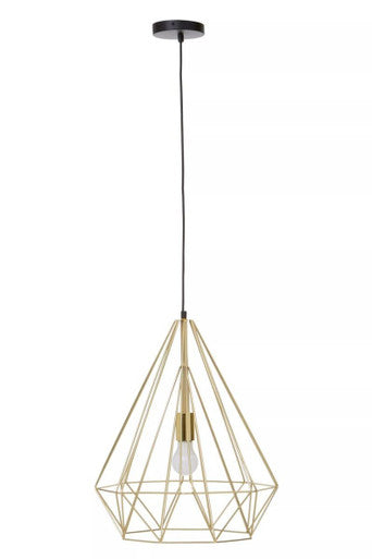 Wyra Champagne Gold Conical Pendant light