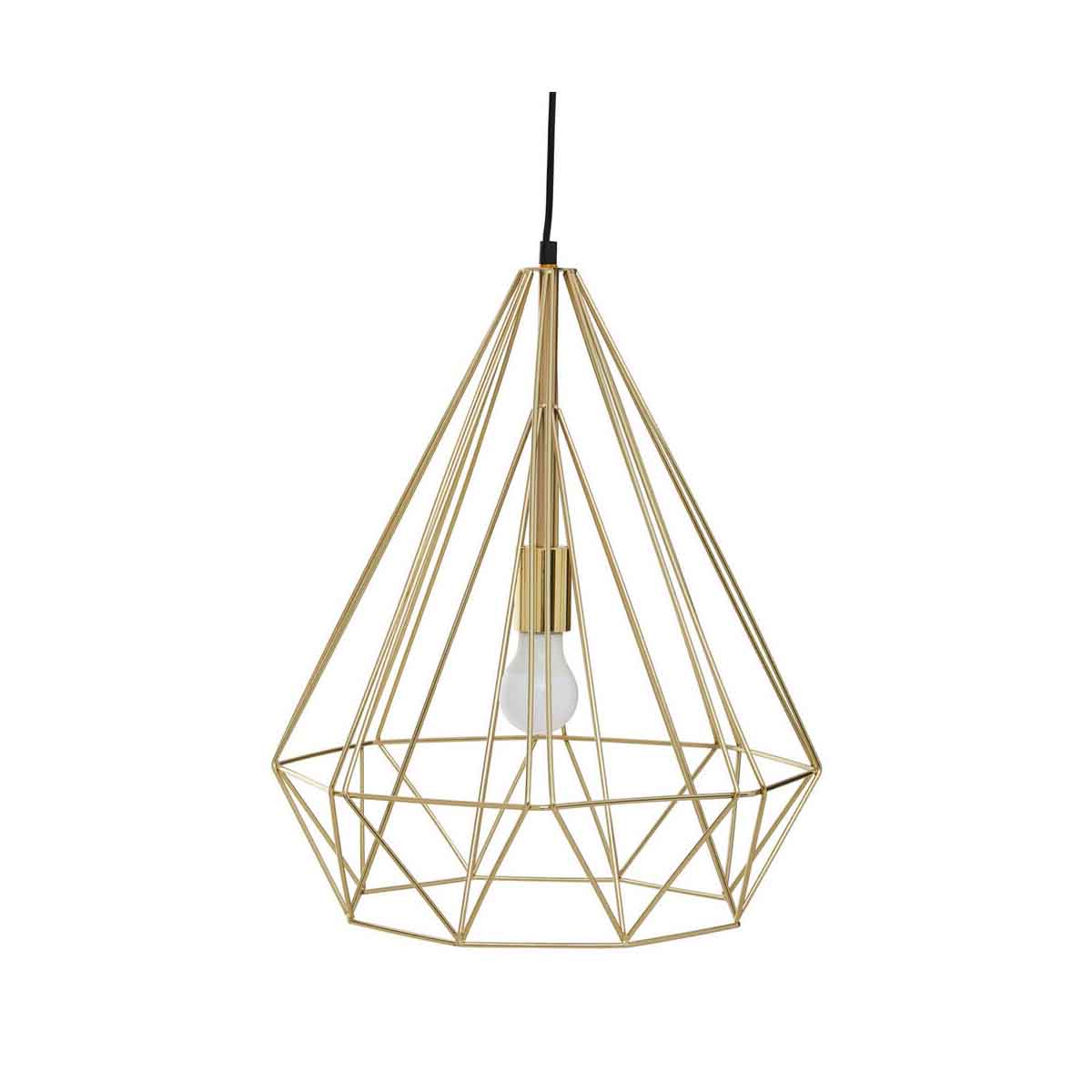 Wyra Champagne Gold Conical Pendant light
