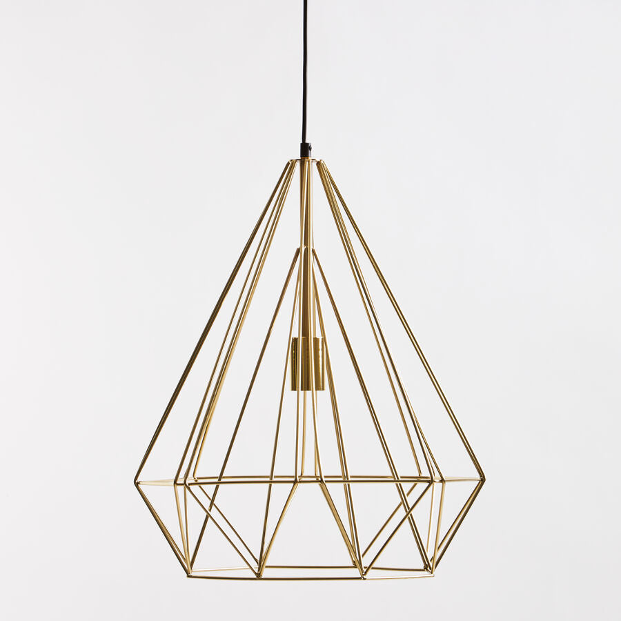 Wyra Champagne Gold Conical Pendant light - image 2