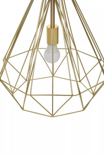 Wyra Champagne Gold Conical Pendant light