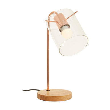 Stockholm Shiny Copper Curved Table Lamp