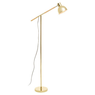 Shiny Brass Adjustable Floor Lamp | Stockholm