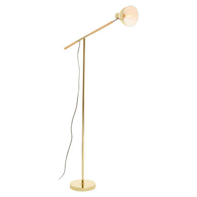Stockholm Shiny Brass Adjustable Floor Lamp