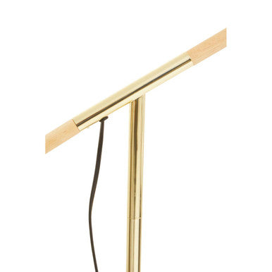 Stockholm Shiny Brass Adjustable Floor Lamp