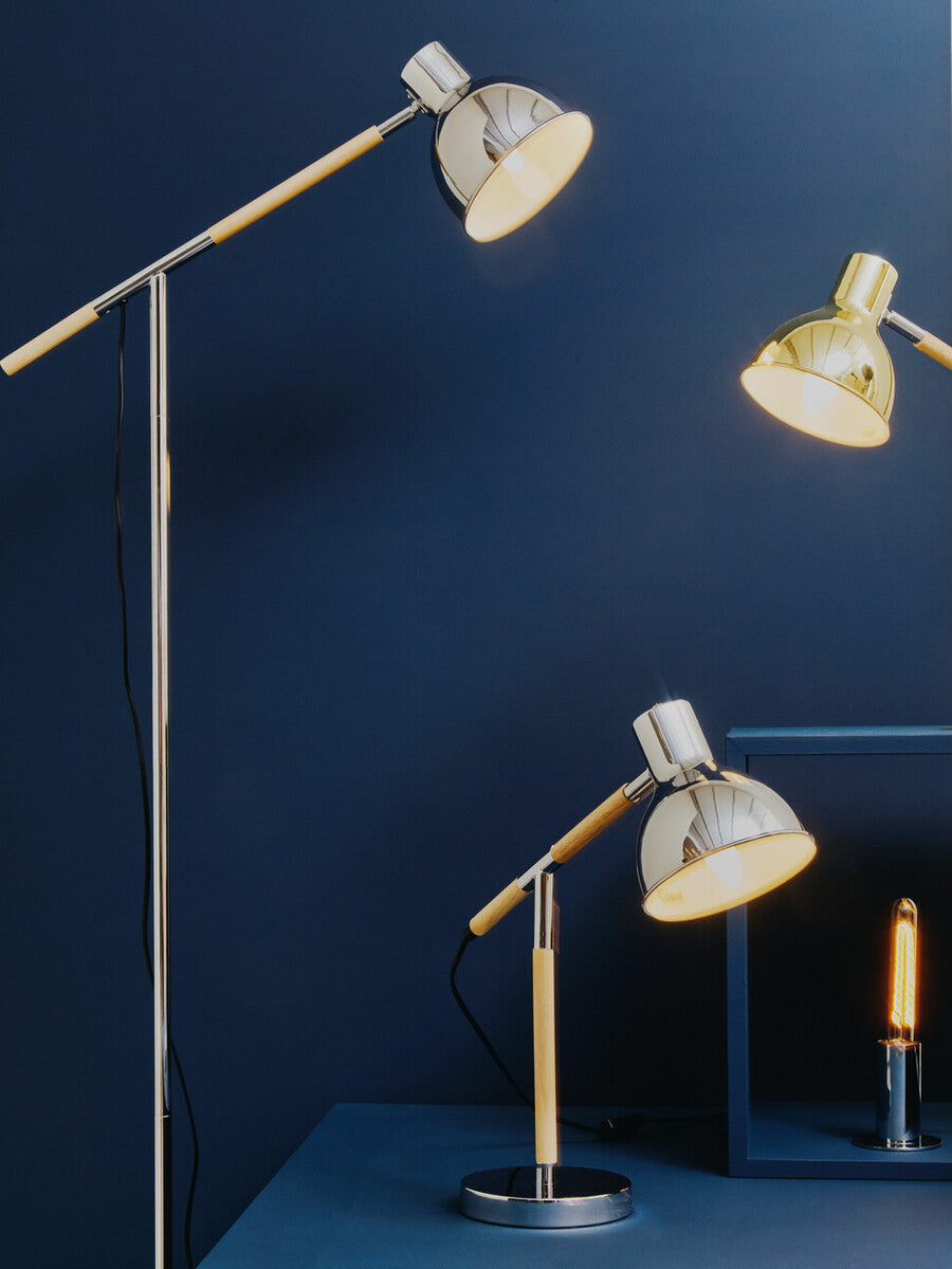 Stockholm Adjustable Desk Lamp in Chrome Finish