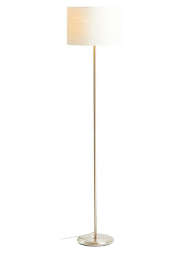 Forma Cream Waffle Effect Shade Floor Lamp - image 1