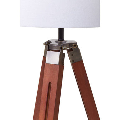 Malvern Tripod Floor Lamp With Brown Base