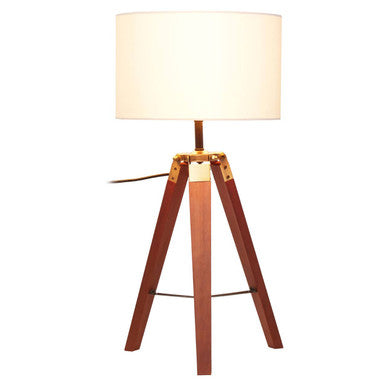 Malvern Tripod Table Lamp With Brown Base - image 2