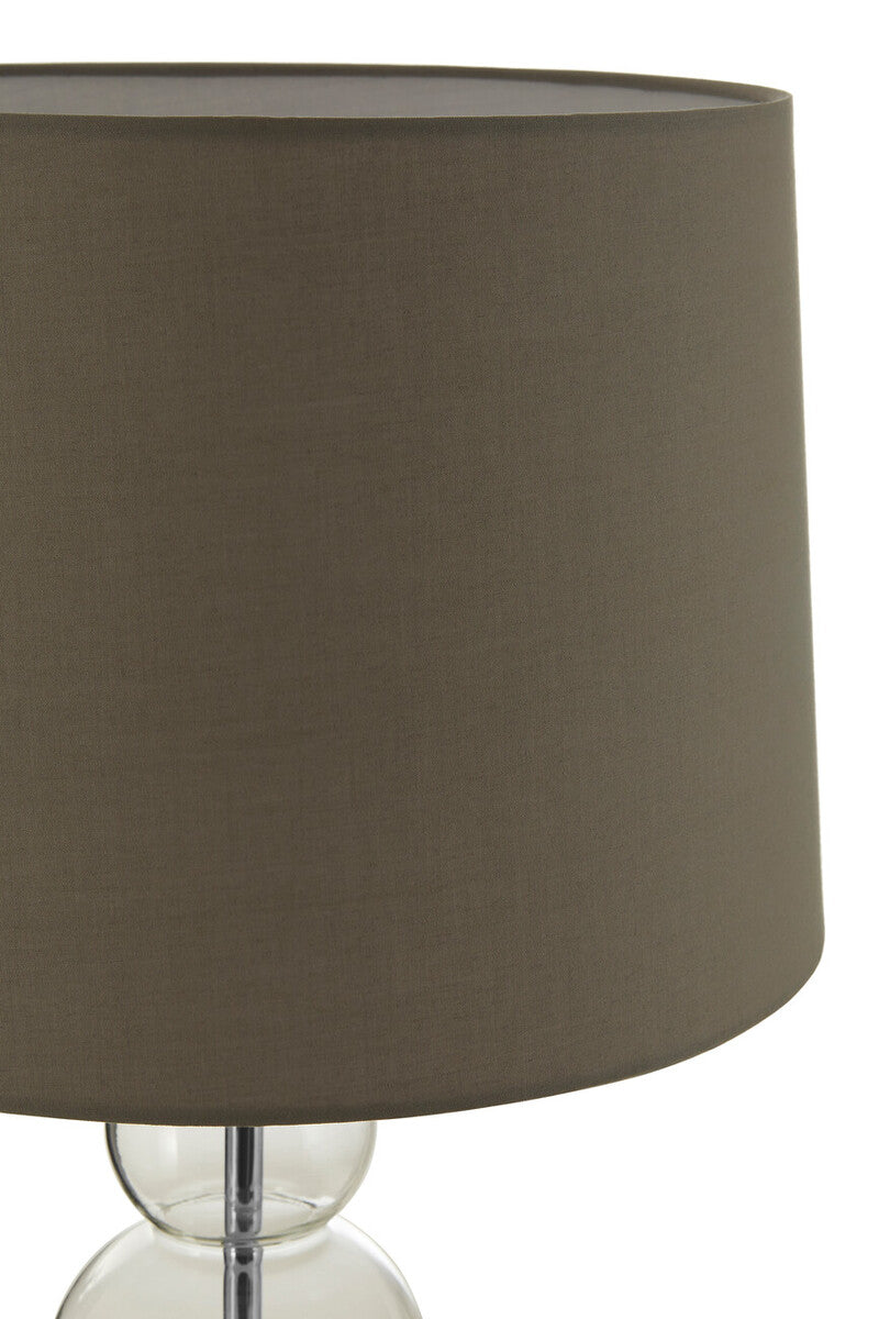 Luke Grey Fabric Shade Table Lamp with EU Plug