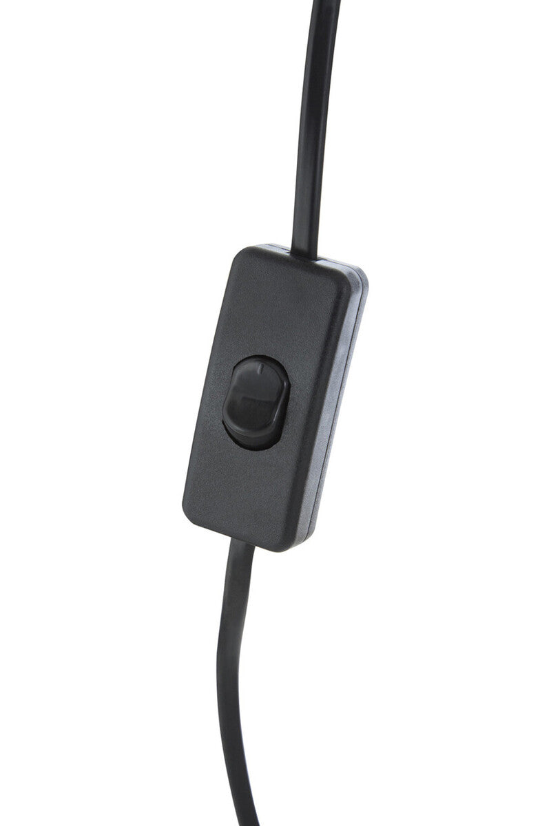 Luke Grey Fabric Shade Table Lamp with EU Plug