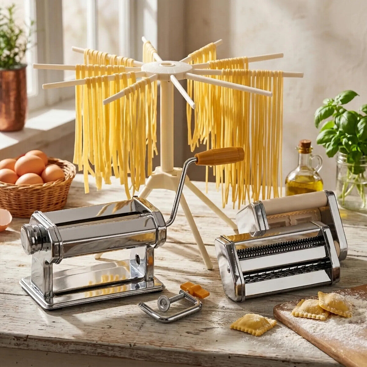 From Scratch Chrome Multi Pasta Maker and Dryer Set