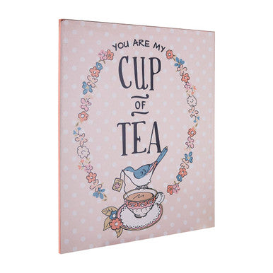Pretty Things Cup of Tea Wall Plaque