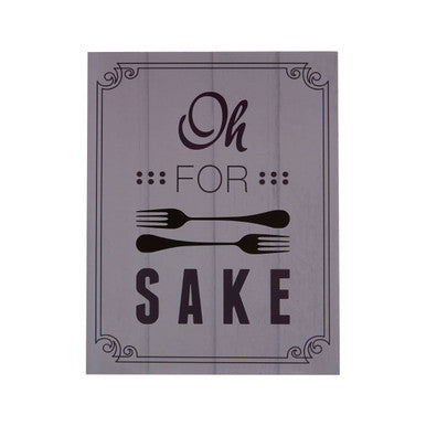 Pun and Games Oh For Fork Sake Wall Plaque - image 1