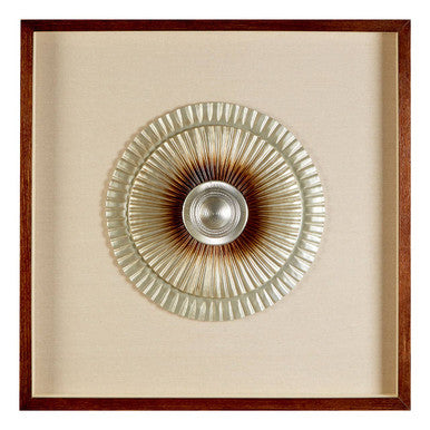 Nason Framed Silver Round Carving Wall Art