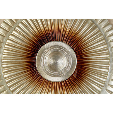 Nason Framed Silver Round Carving Wall Art