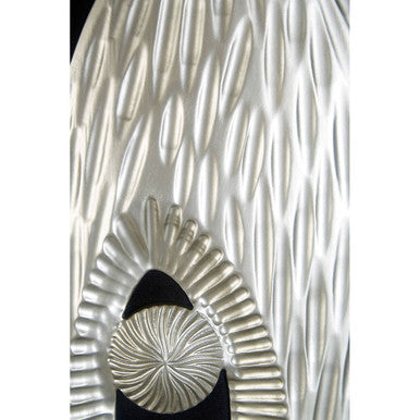 Nason Framed Oval Carving Silver Wall Art