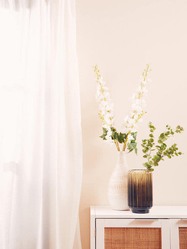 Fiori 90cm White Delphinium Spike