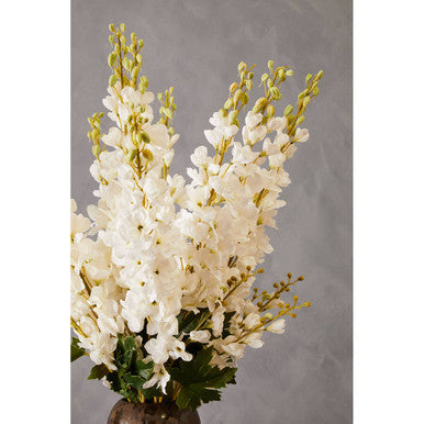 Fiori 90cm White Delphinium Spike