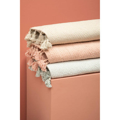 Kids Blue Round Rug with Tassels