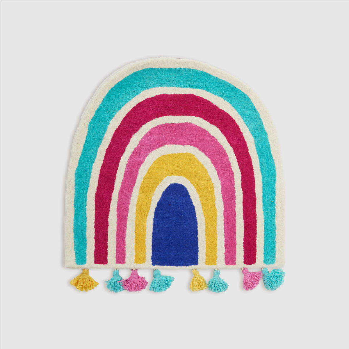 Kids Rainbow Rug With Tassels