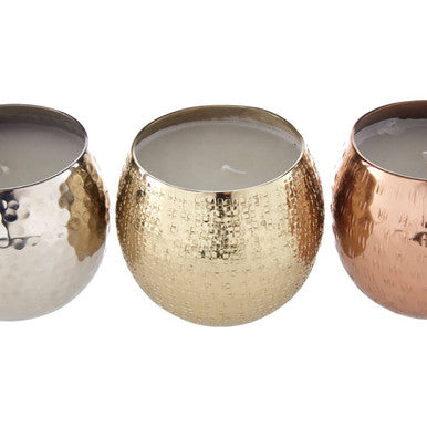 Ayla Wax Filled Candles - Set of 3