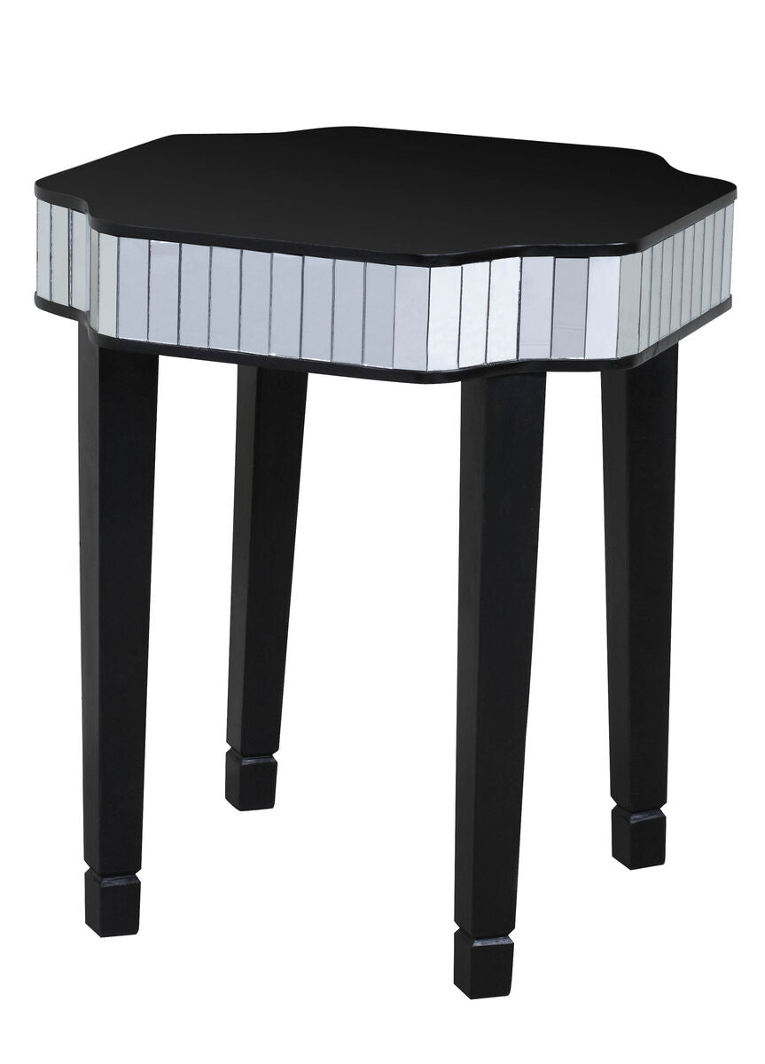 Clavier Black and Mirror Side Table - image 4