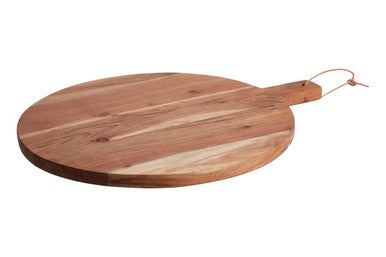 Socorro Acacia Wood Large Round Chopping And Serving Board Natural Finish - image 3