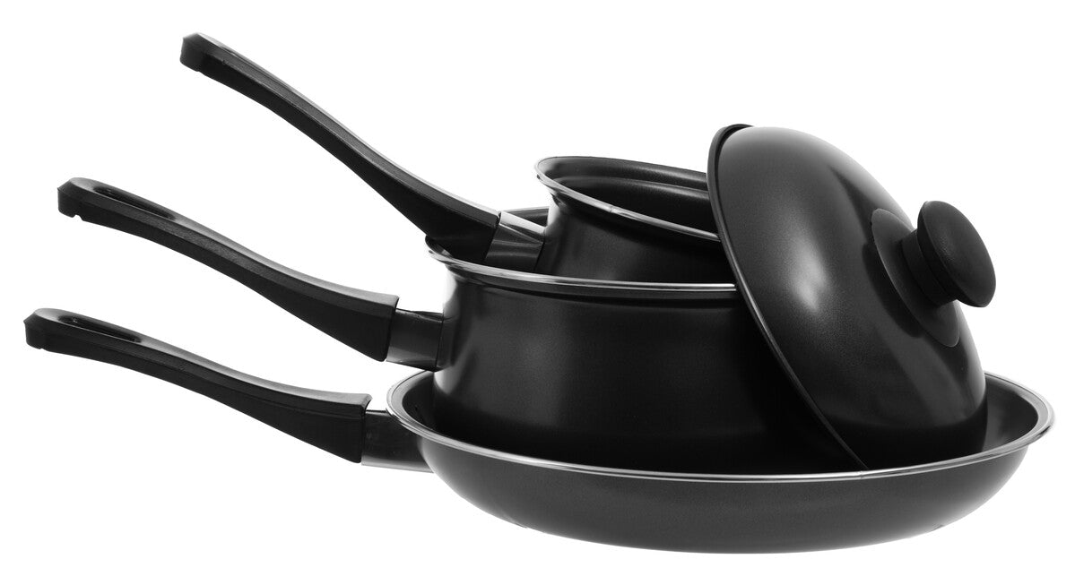 Amos 3Pc Pan Set Black - Image 1